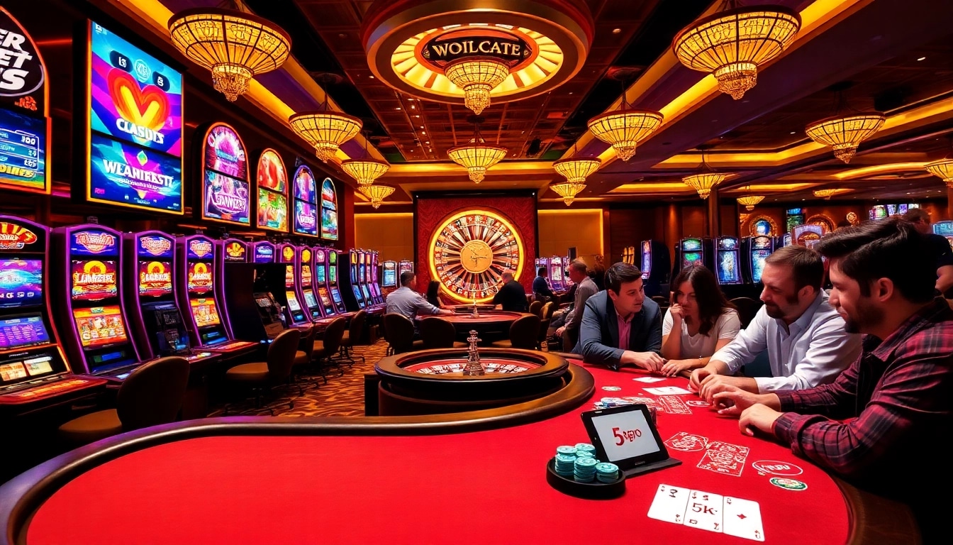 Players enjoying a vibrant casino scene focused on depo 5k betting strategies.