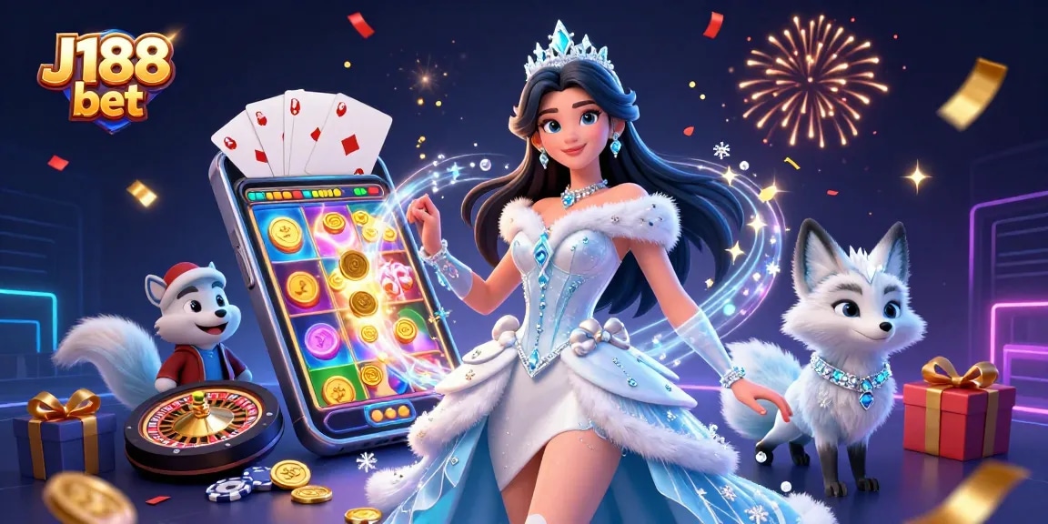 Experience thrilling moments with J188 bet in this vibrant 3D casino scene featuring action and excitement.