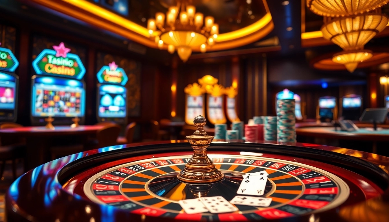 Experience the excitement of gambling at https://soibet.vision/ with vibrant casino visuals featuring poker chips and roulette tables.