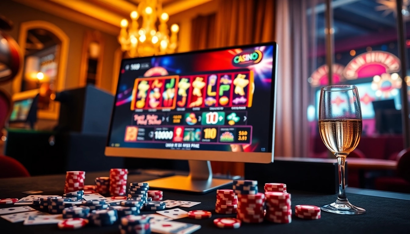 Découvrez l'excitation du casino en ligne argent réel France avec une scène de jeu en ligne visuellement captivante.