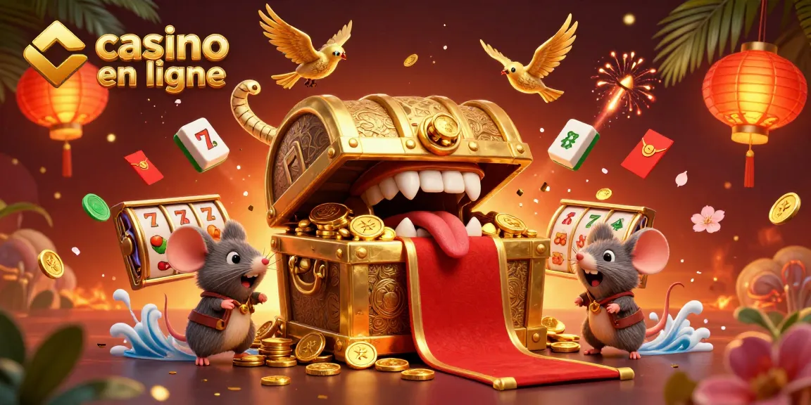 Capturez de grandes gains avec le "casino en ligne" et ses trésors prometteurs dans une scène animée.