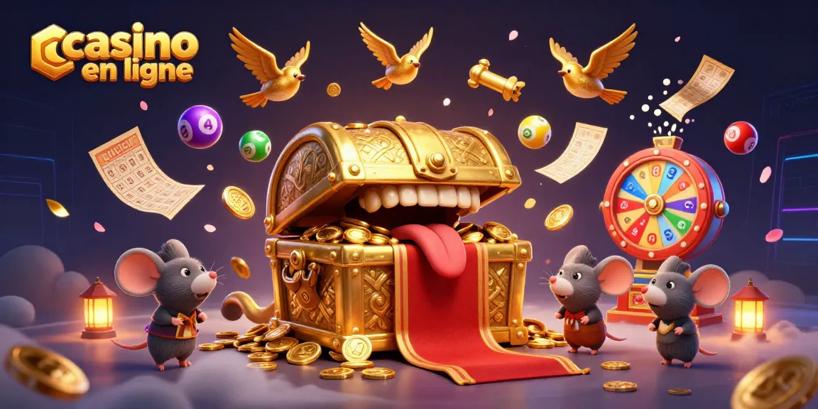 Admirez notre illustration inspirée du casino en ligne avec des éléments ludiques.