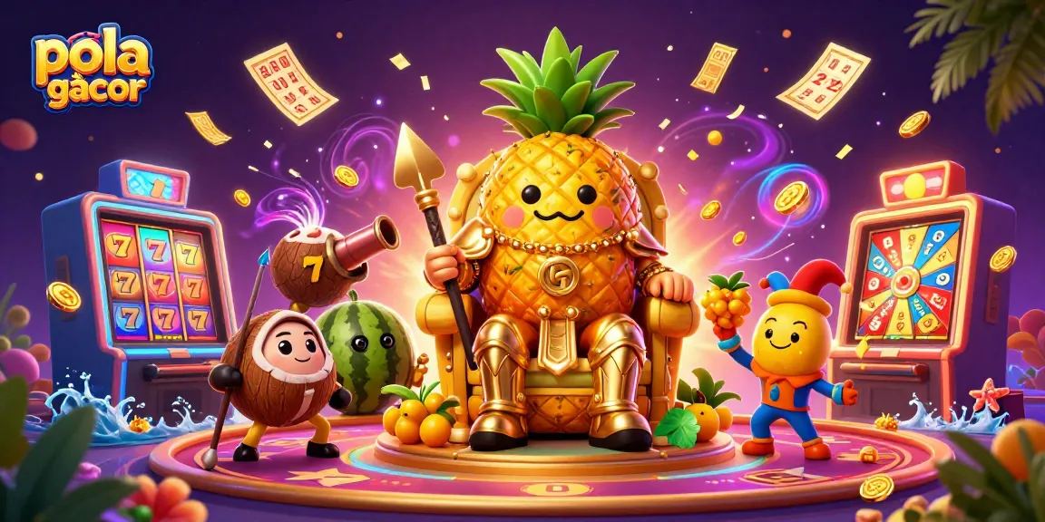 Experience pola slot gacor winning with vibrant characters and dynamic casino elements in an exciting illustration.