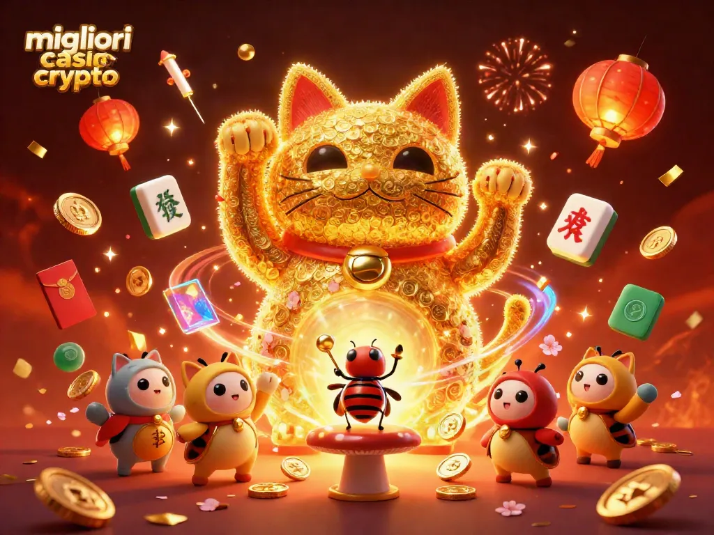 Gioca nei migliori casino crypto con simboli Bitcoin ed Ethereum in un'illustrazione vibrante e accattivante.