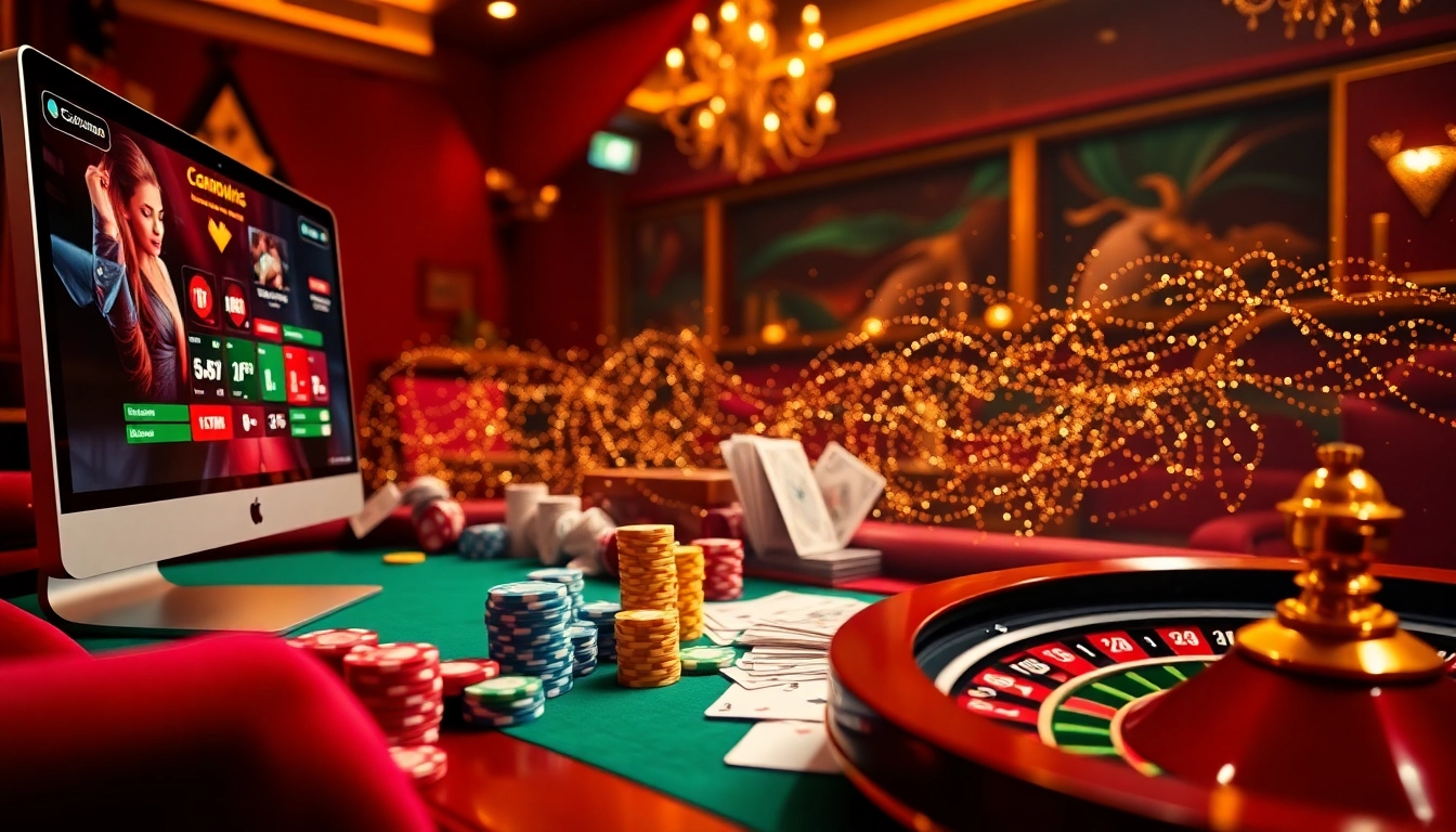 Découvrez l'excitation du casino en ligne argent réel France avec une interface de jeu en ligne captivante et des éléments de jeu animés.