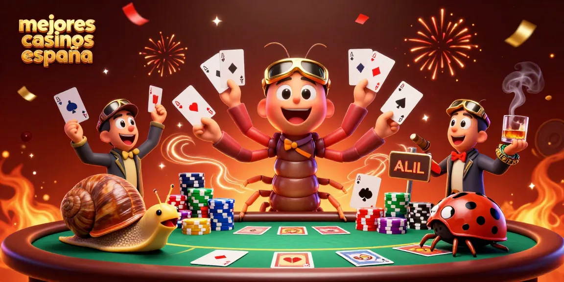 Juega en los mejores casinos España mientras disfrutas de una ilustración de una mesa de póker emocionante.