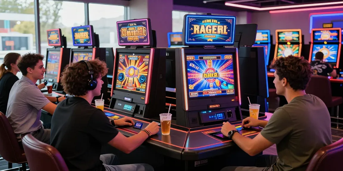 Friends enjoying slots that accept credit cards at a modern online casino, vibrant gaming atmosphere.