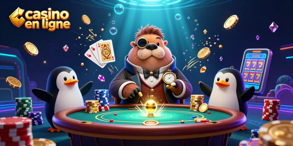 Créer des gains au casino en ligne avec ce walrus caricatural jouant au poker