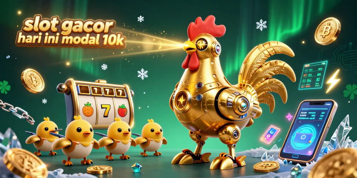 Experience the excitement of slot gacor hari ini modal 10k with this vibrant 3D illustration showcasing dynamic characters and casino elements.