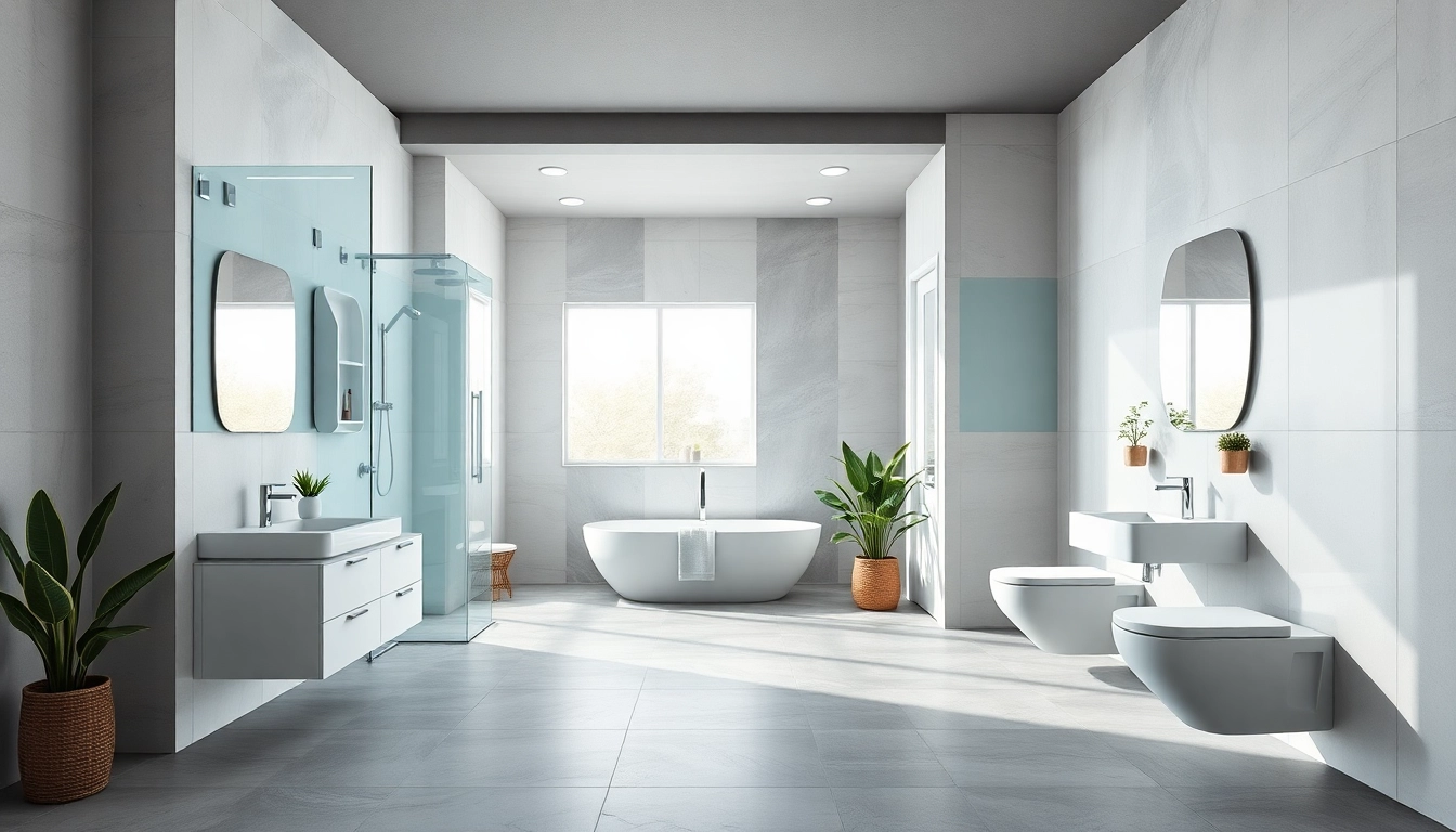 Produktpalette von sonni sanitär GmbH mit eleganten Badlösungen und modernen Duschanlagen.