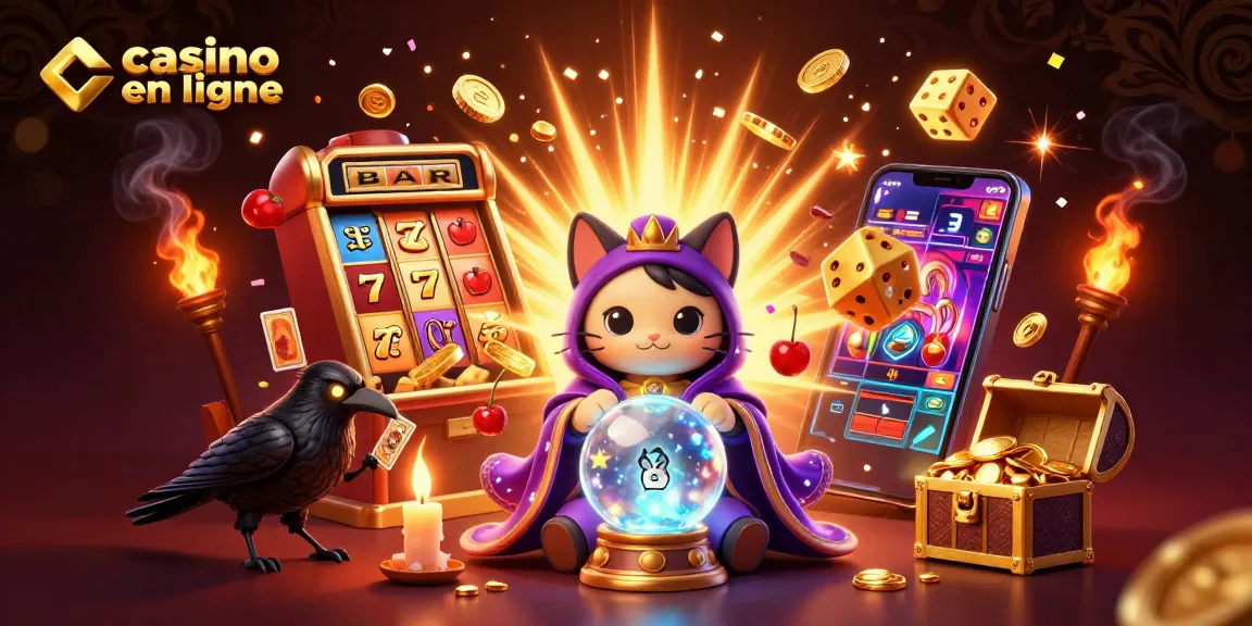 Plongez dans l'univers du casino en ligne avec cette illustration animée captivante.
