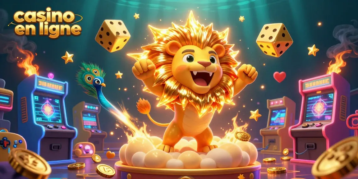 Profitez des jeux de casino en ligne avec cette illustration colorée et dynamique de personnages de casino.