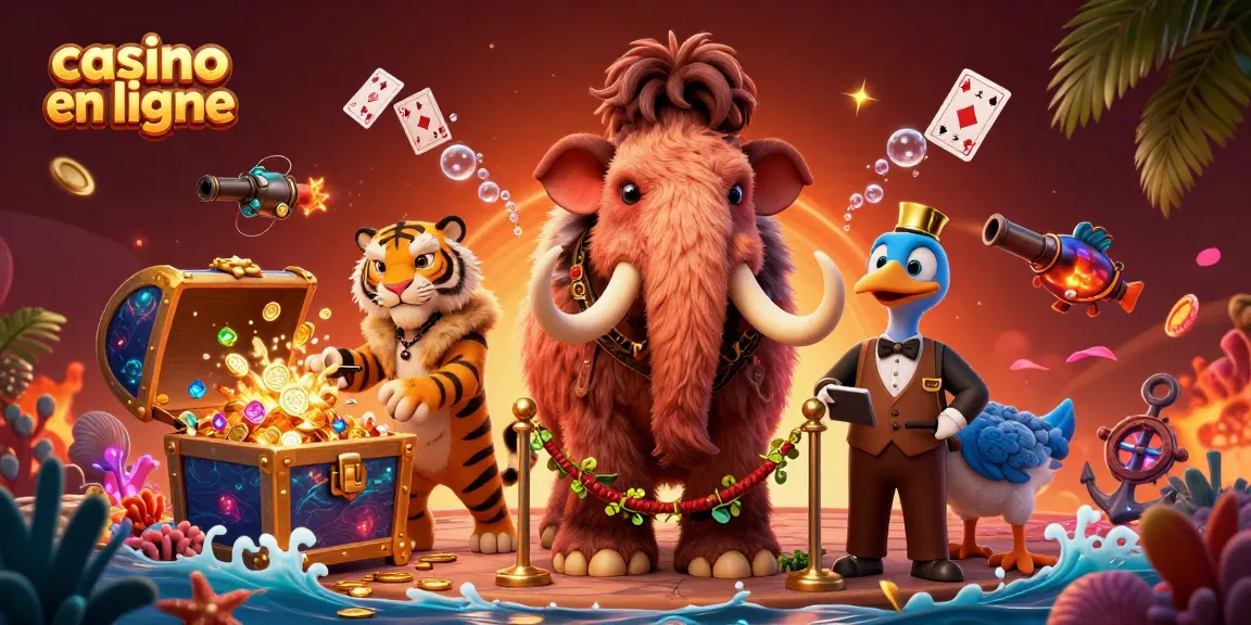 Casino en ligne : Mammouth et invités VIP s'amusent dans un monde ludique