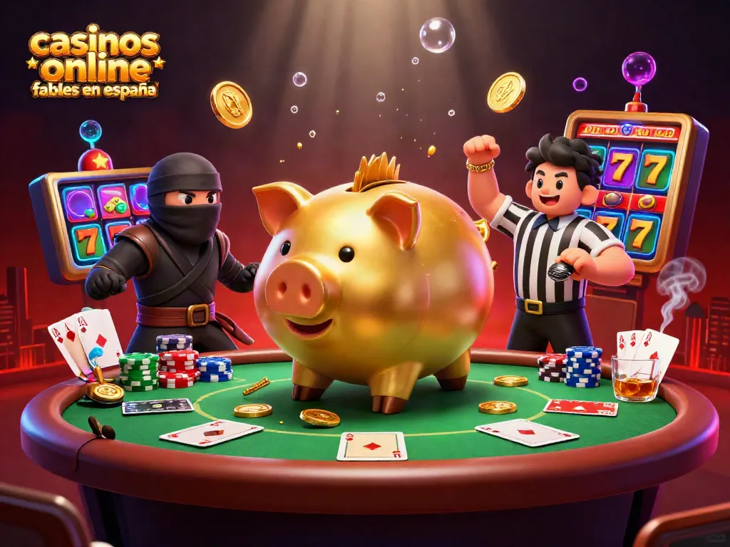Gana con casinos online fiables en España mientras disfrutas de una ilustración 3D animada llena de acción y juegos.