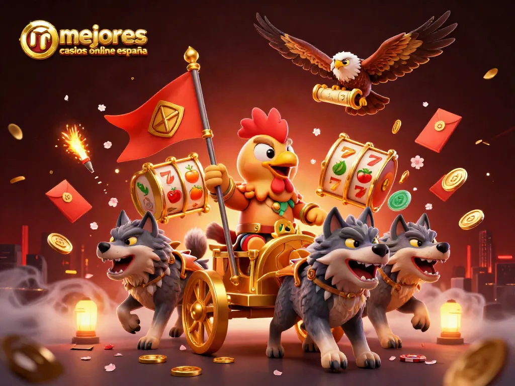 Visualiza los mejores casinos online en España y sus emocionantes juegos con este arte digital vibrante.