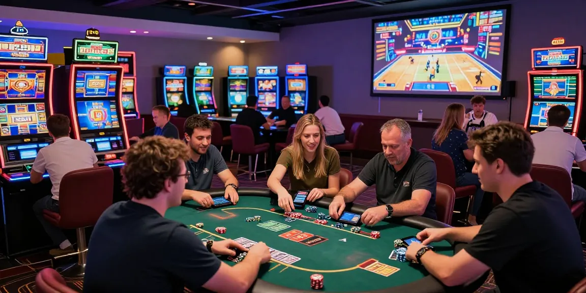 Players enjoying the excitement of mastercard credit card casinos in a vibrant online gaming lounge atmosphere.