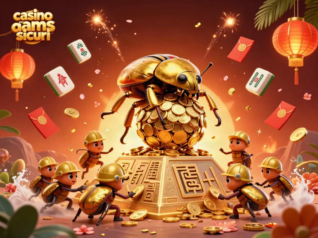 Giocando nei migliori casino non AAMS sicuri con simboli e elementi di gioco dorati e festivi.