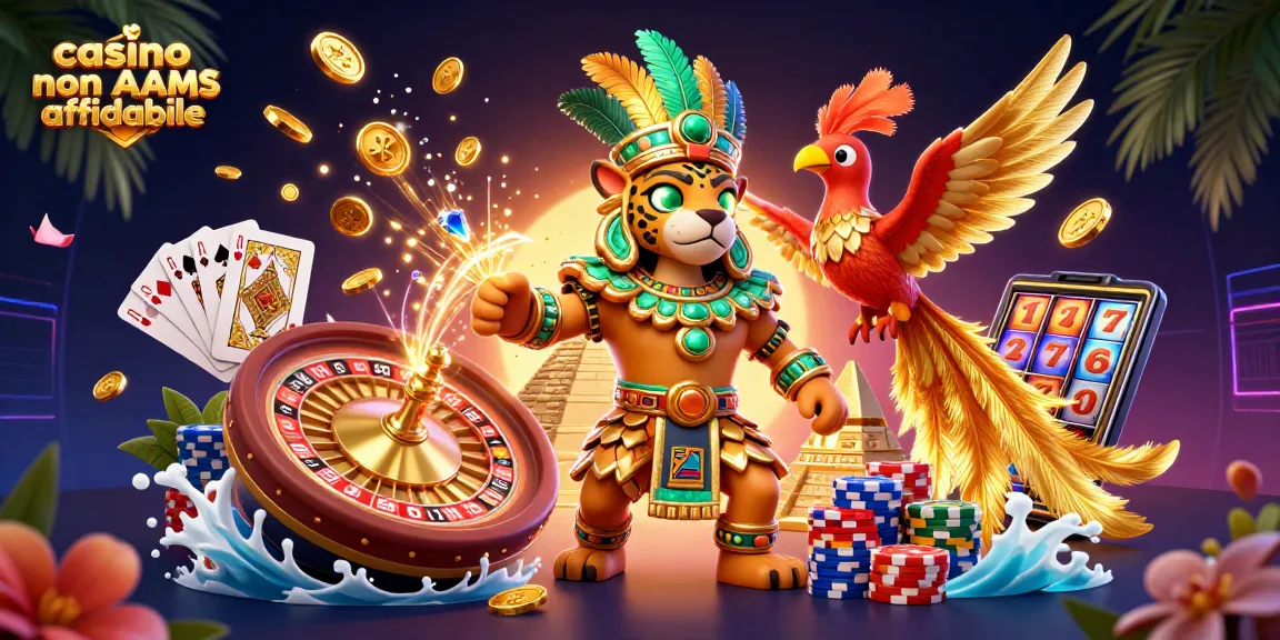 Gioca nei migliori casino non AAMS affidabili con giaguaro e quetzal tra monete d'oro.