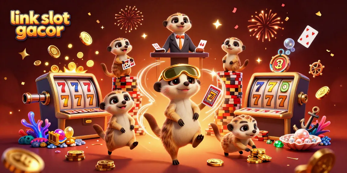 Experience the thrill of winning at link slot gacor with lively meerkats running a casino.