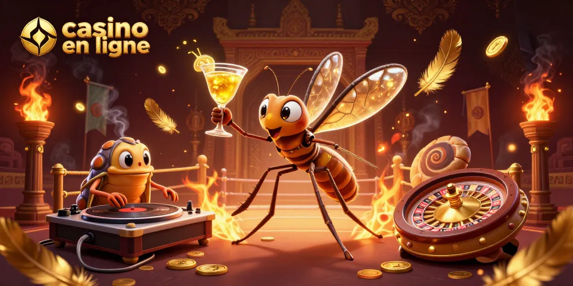 Parier gros dans une scène vibrante de casino en ligne avec un affichage riche d'éléments de jeu.