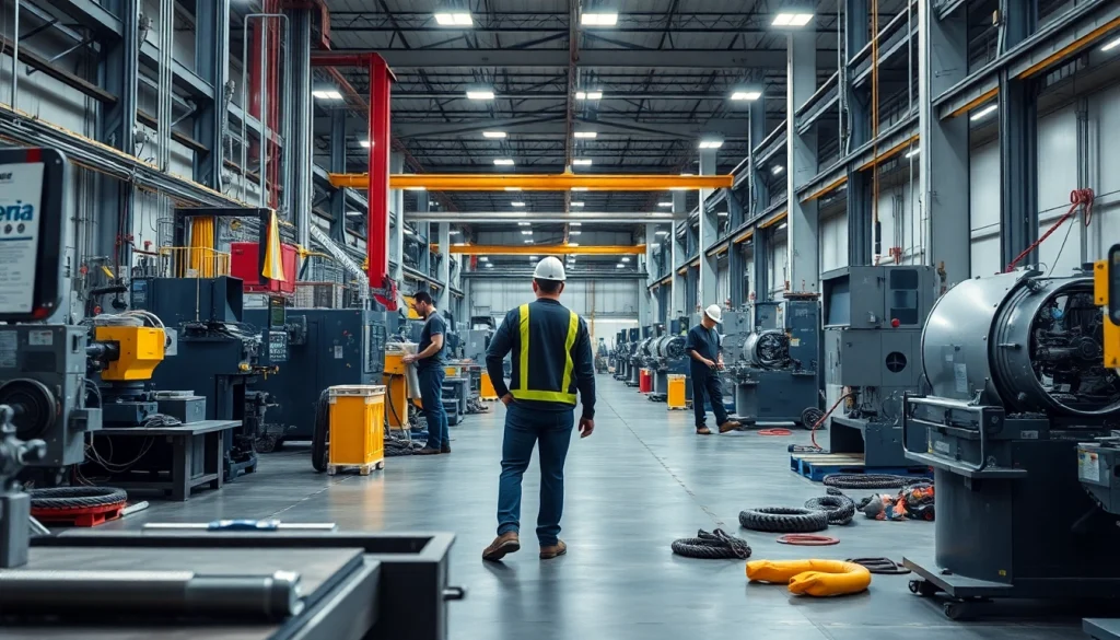 Fotografo Industriale durante un servizio fotografico in un cantiere, catturando la professionalità.