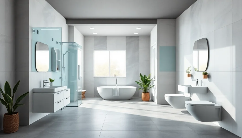 Produktpalette von sonni sanitär GmbH mit eleganten Badlösungen und modernen Duschanlagen.