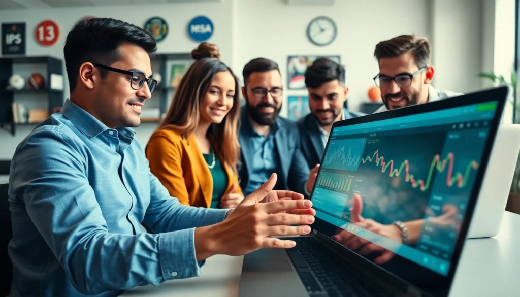 Explore online sportsbooks India with a diverse group engaging in sports betting activities.