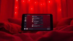 Intimate AI chat experience showcasing sex chat ai interactions in a cozy setting.