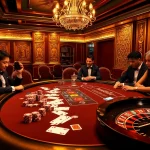 Engaging at a poker table, inviting players to experience nhà cái rikvip's thrilling gambling atmosphere.