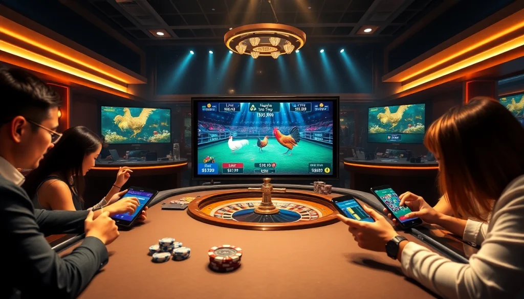 Experience the excitement of daga trực tiếp with real-time betting on vibrant casino screens.