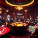 Engaged players enjoying high-stakes excitement at u888 com casino with roulette and poker tables.