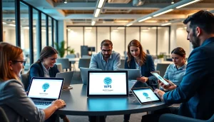 在专业办公环境中，现代设备上的 WPS 界面。