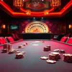 Enjoy thrilling online gambling action at https://tt88.de.com with a vibrant casino scene showcasing poker and roulette.