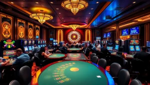 Experience the excitement of gambling at SODO66 Casino with vibrant tables and high-stakes action.