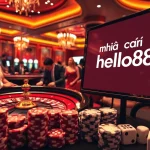 Experience high-stakes gaming at nhà cái hello88 with vibrant casino visuals featuring roulette and poker.