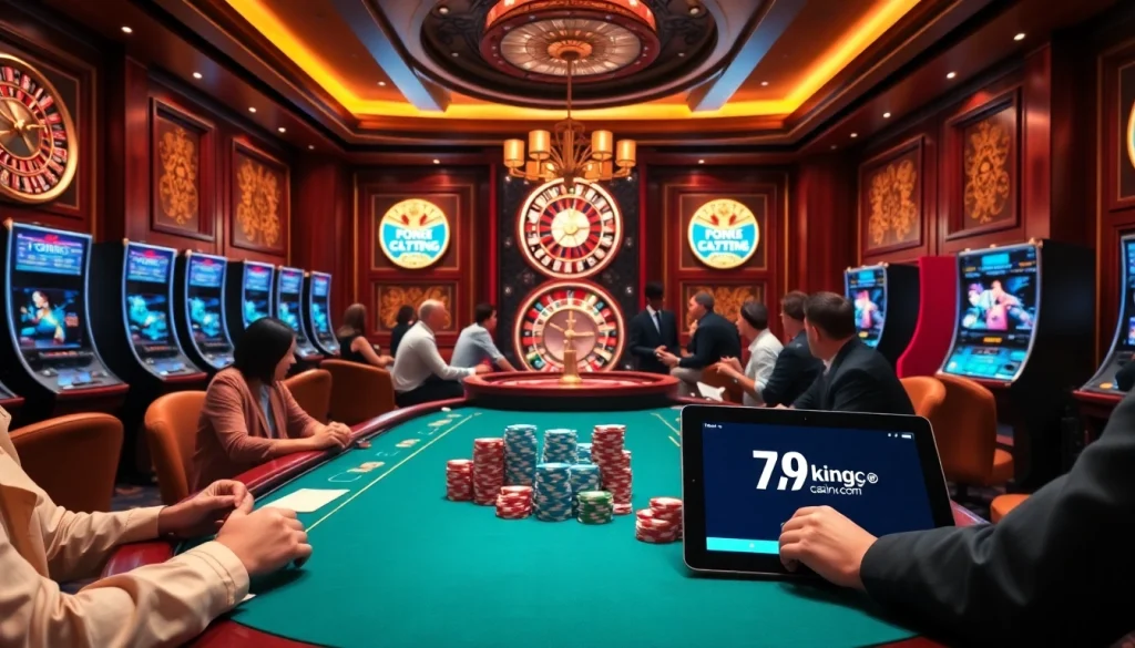 Engage in thrilling poker gameplay at 79king com's luxurious casino.