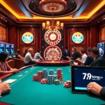 Engage in thrilling poker gameplay at 79king com's luxurious casino.