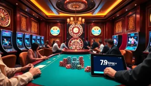 Engage in thrilling poker gameplay at 79king com's luxurious casino.