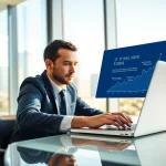 Achieve success in OTE sales jobs over $100k with a focused sales manager working in a modern office.