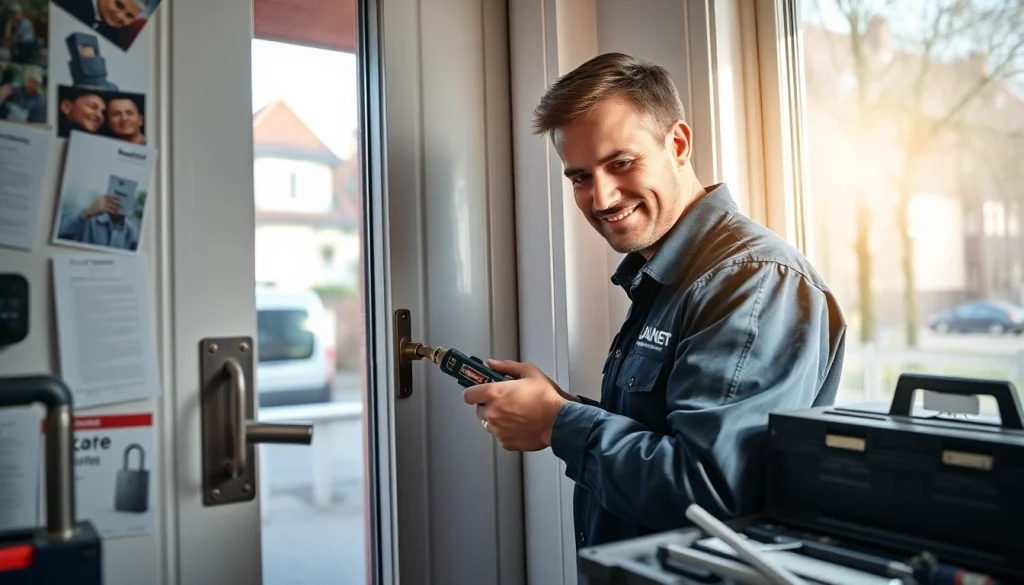 Professioneller Schlüsseldienst bietet Schlüsselnotdienst Wiesbaden-Dienste mit Werkzeugen und Sicherheitstechnik.