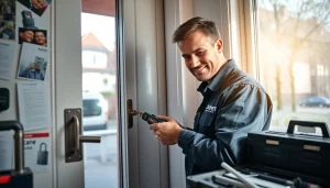 Professioneller Schlüsseldienst bietet Schlüsselnotdienst Wiesbaden-Dienste mit Werkzeugen und Sicherheitstechnik.