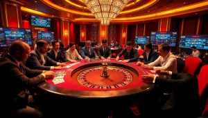 Shooting at an exciting poker table with sbobet link alternatif elements enriching the lavish gambling scene.