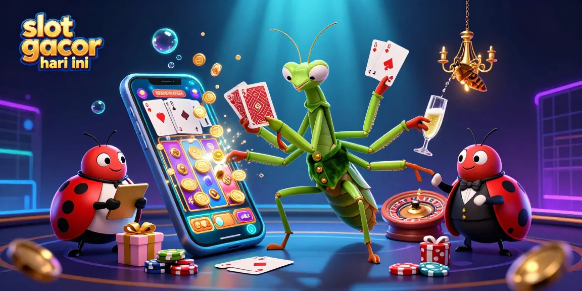 Engage with slot gacor hari ini through vibrant characters in a dynamic 3D casino scene.