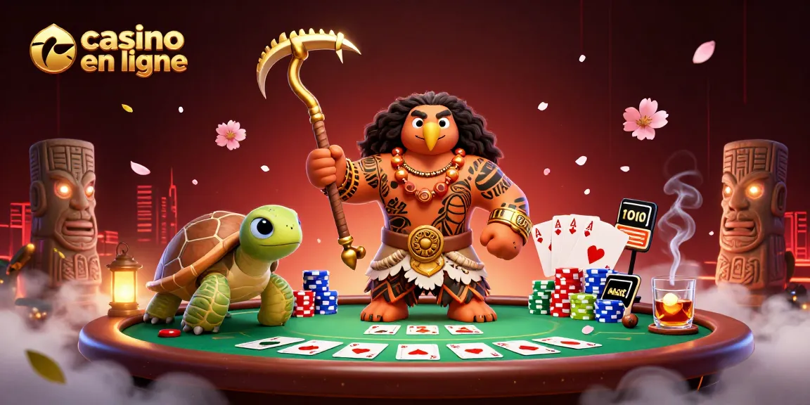 Immergez-vous dans l'univers du casino en ligne avec notre illustration dynamique de jeux de poker
