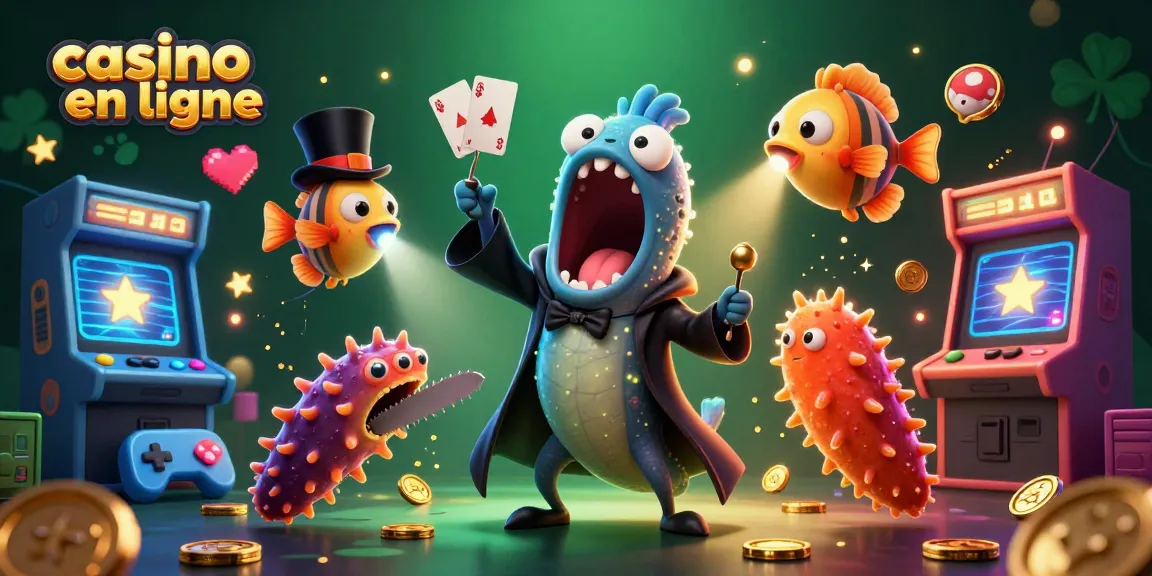 Jouer au casino en ligne avec une illustration de poissons fantastiques et une ambiance magique.