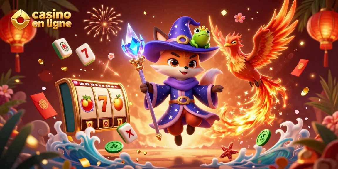Jouez au casino en ligne avec des machines à sous et des symboles de jackpot animés.