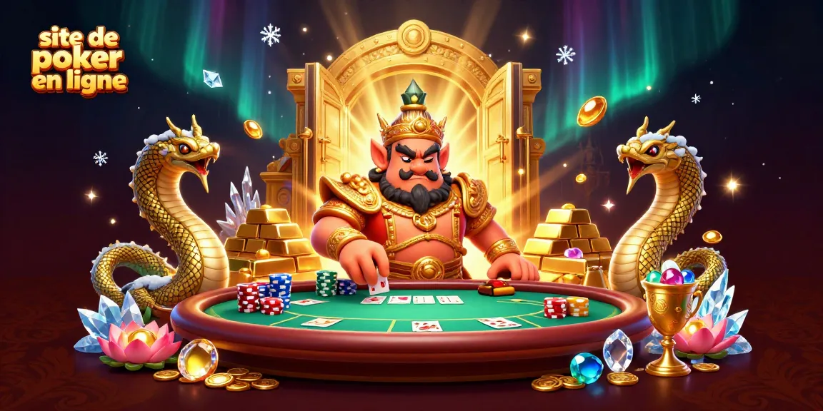 Jouez sur un site de poker en ligne avec des gardiens et des trésors d'or