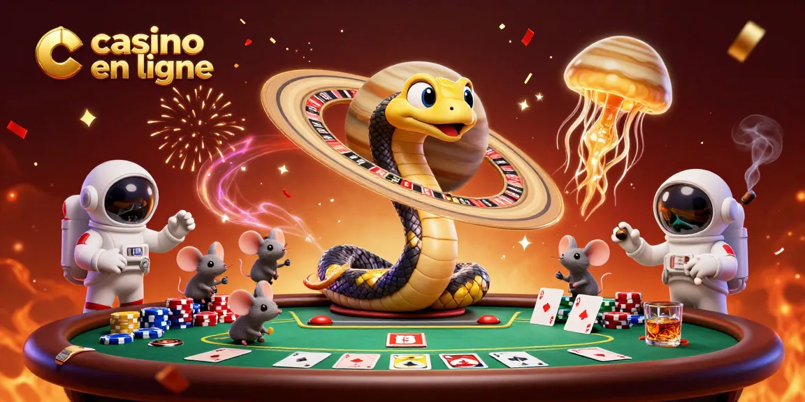 Les astronautes parient sur une roulette cosmique autour de Saturne dans ce casino en ligne animé.