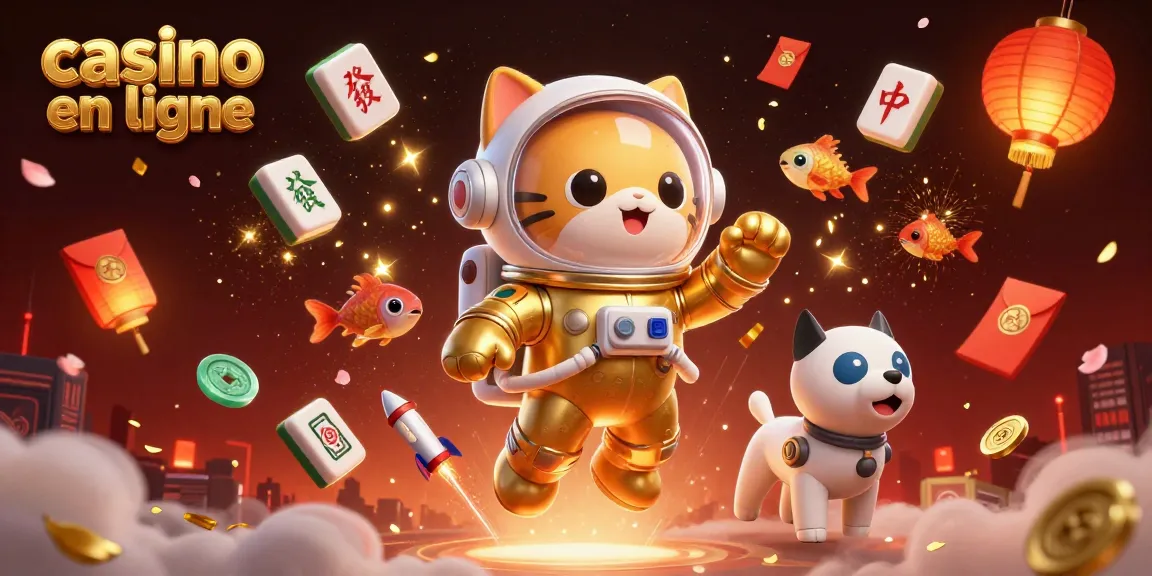 Célébrez vos victoires au casino en ligne avec des personnages animés et des éléments festifs de jeu.