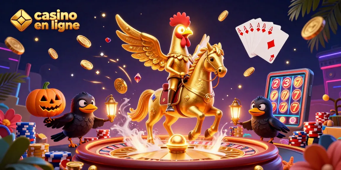 Gagnez gros dans un casino en ligne avec un aperçu captivant d'une scène pleine de personnages et d'éléments de jeux.